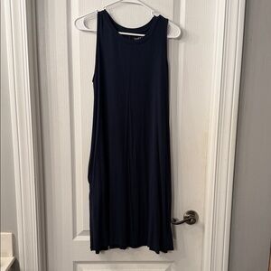 Sleeveless Navy Swing Dress